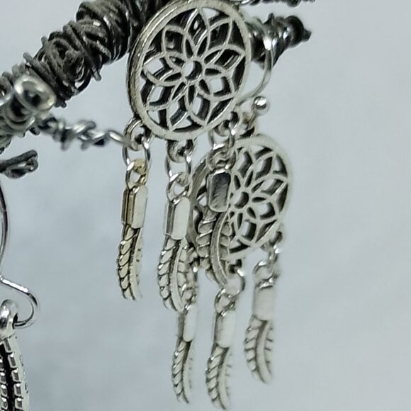 SALE! 3 PAIRS! BOHO EARRINGS Silver-Tone BLUE BUNNY'S BOHO BAUBLES - Picture 6 of 11